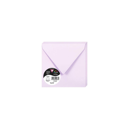 [3329680058680] CLAIREFONTAINE Square Envelopes Pollen Lilac 140x140mm 20 Units