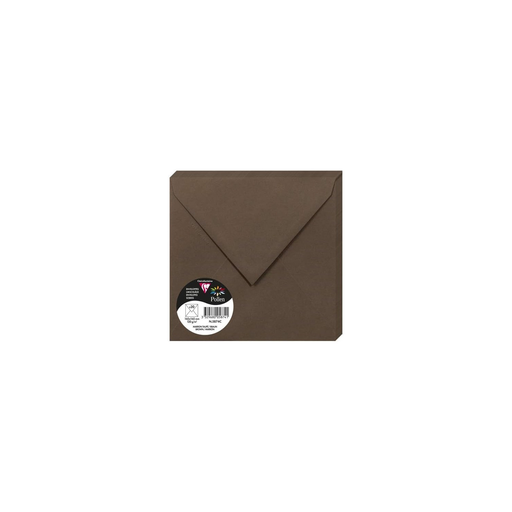 [3329680058741] CLAIREFONTAINE Square Envelopes 165x165mm Pollen Taupe Brown 20 Units