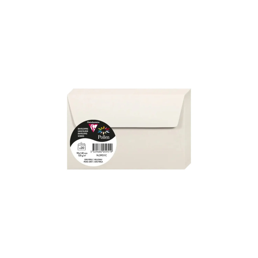 [3329680059519] CLAIREFONTAINE Pollen Envelopes Pearl Grey 90 x 140 mm