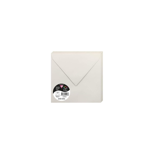 [3329680059533] CLAIREFONTAINE Pollen Square Envelopes 165x165mm Pearl Grey 20 Units