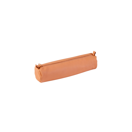[3329680082982] CLAIREFONTAINE Trousse Ronde En Cuir Naturel 5,5 X 22cm