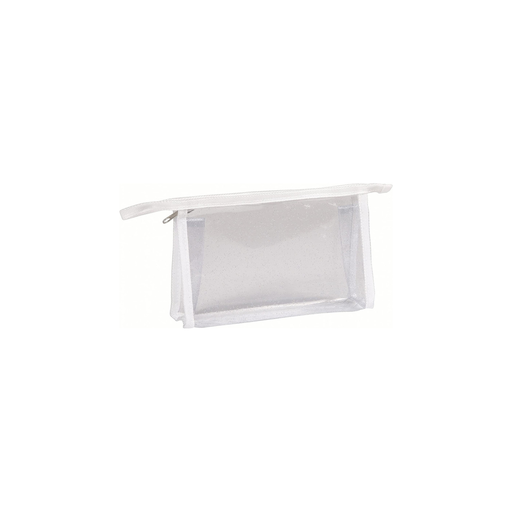 [3329680084887] CLAIREFONTAINE Rectangular Glitter Transparent Plastic Pencil Case 22 X 4 X 14cm