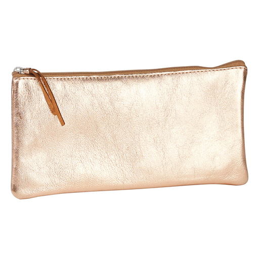 [3329680087000] CLAIREFONTAINE Cuirisé Flat Pencil Case 11x22cm Copper