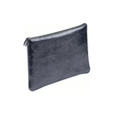 CLAIREFONTAINE Piatta Pouch in Iridescent Leather Blu Petrolio