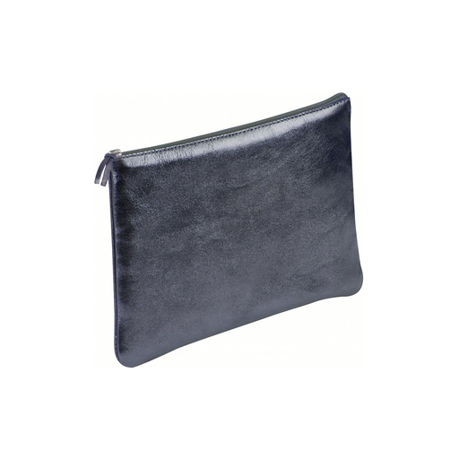 [3329680087079] CLAIREFONTAINE Trousse Piatta en Cuir Iridescent Blu Petrolio