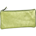 CLAIREFONTAINE Cuirisé Flat Leather Pencil Case 22x11cm Green
