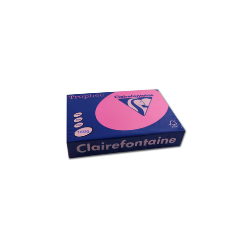 [3329680101706] CLAIREFONTAINE Resma De Papel A4 Rosa Fúcsia Impressão 250 Folhas Trophée 160 g