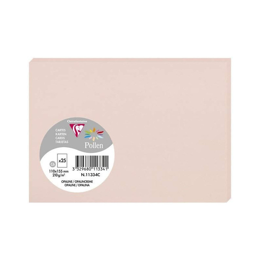 [3329680113341] CLAIREFONTAINE Cartões Pollen Opaline C6 110x155mm 25 unidades