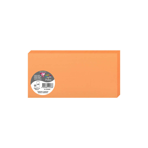 [3329680125368] CLAIREFONTAINE Cartes doubles Pollen DL Clémentine 25 pièces