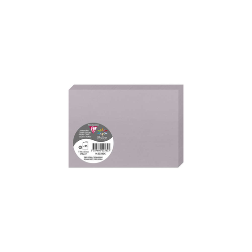 [3329680223323] CLAIREFONTAINE Cartões duplos Pollen C6 Cinzento koala 25 peças