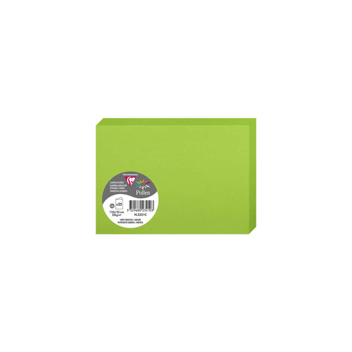 [3329680232103] CLAIREFONTAINE Pollen Double Cards C6 Mint Green 25 pieces