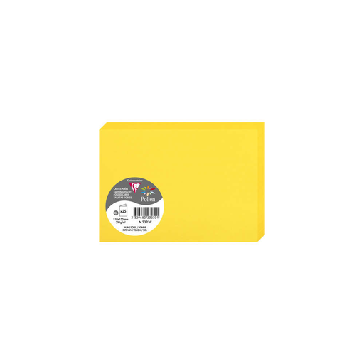 [3329680232301] CLAIREFONTAINE Pollen C6 Double Cards Sun Yellow 25 pieces