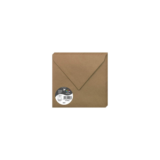 [3329680290035] CLAIREFONTAINE Pollen Square Envelopes 165x165mm Kraft Brown 20 Units