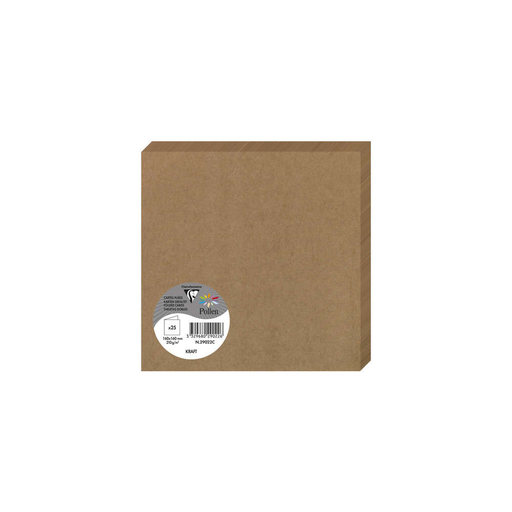 [3329680290226] CLAIREFONTAINE Cartão duplo Pollen 160 x 160mm Kraft