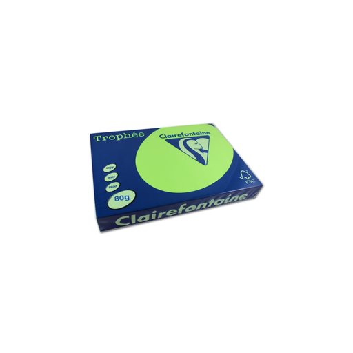 [3329680297508] CLAIREFONTAINE A4 Neon Green Paper Ream 80g 500 Sheets