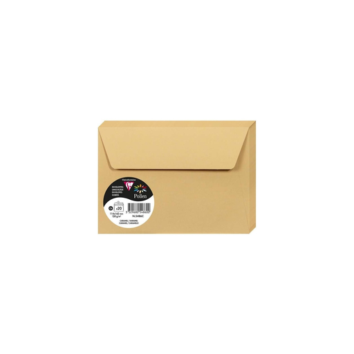 [3329680548600] CLAIREFONTAINE Sobres Pollen Caramel C6 114x162mm 20 Unidades