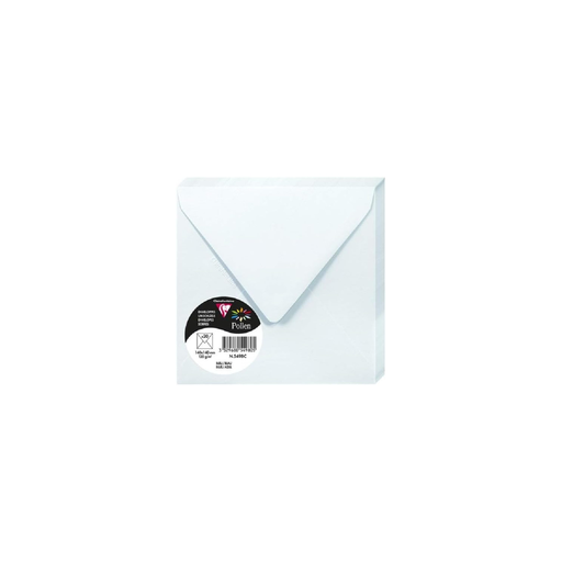 [3329680549805] CLAIREFONTAINE Sobres Pollen Cuadrados 140x140mm Azul 20 Unidades