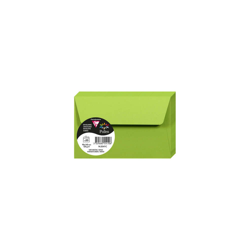 [3329680554106] CLAIREFONTAINE Sobres Pollen Verde menta 90 x 140mm