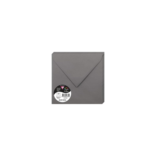 [3329680578300] CLAIREFONTAINE Envelopes Quadrados Pollen Cinza Aço 165x165mm 20 Unidades
