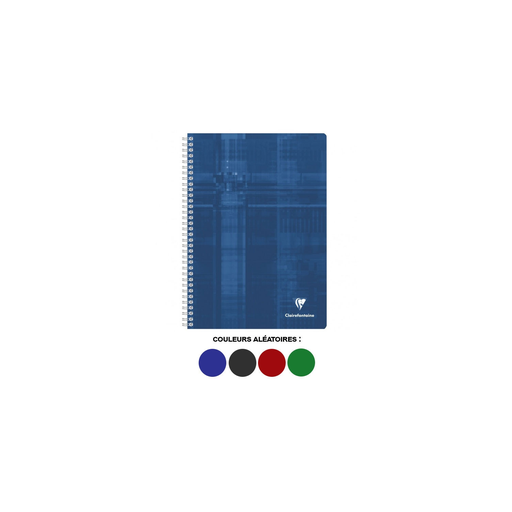 [3329680687613] CLAIREFONTAINE Notebook 17x22cm Spiral Bound Squared 180 Pages