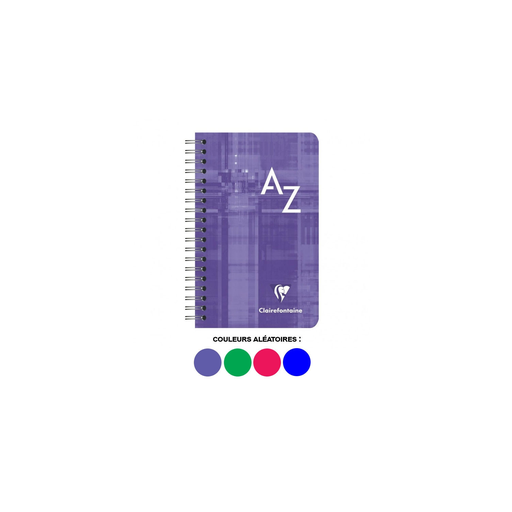 [3329680858907] CLAIREFONTAINE Address Book 7.5x12cm Spiral 100 Pages Squared