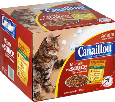 Canaillou Mijotés En Sauce Viande & Poisson Pour Chat Adulte : Les 24 Sachets De 100 G