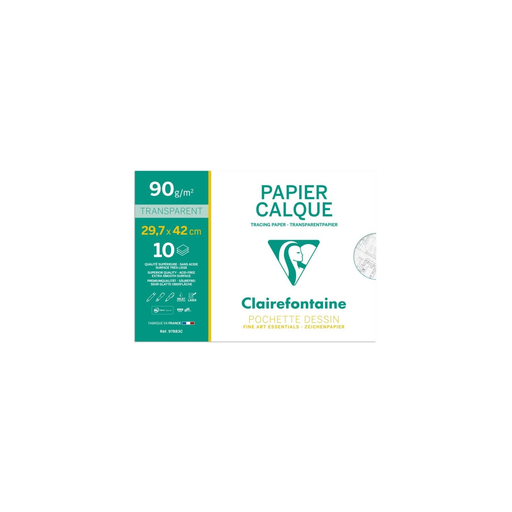 [3329680978834] CLAIREFONTAINE Papel Vegetal A3 90g 10 Hojas