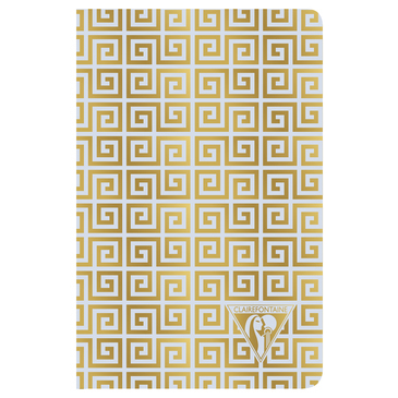 [3329681930961] CLAIREFONTAINE Neo Deco Spring-Summer Collection textile stitched notebook 9x14cm 96 lined pages