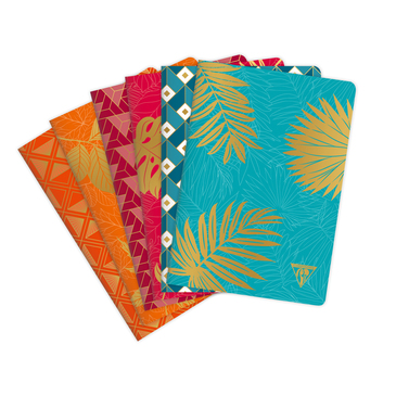 [3329681940366] CLAIREFONTAINE Neo Deco Collection Mi-Saison Notebook A5 96 lined pages assorted patterns