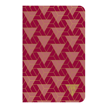 [3329681944067] CLAIREFONTAINE Neo Deco Collection Mi-Saison Notebook 11x17cm 96 Lined Pages Triangles Pattern