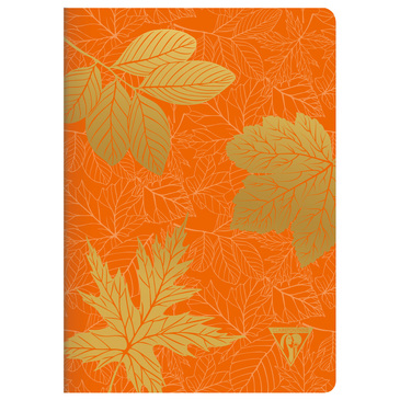 [3329681945361] CLAIREFONTAINE Neo Deco Collection Mi-Saison Notebook A5 96 Lined Pages Autumn Leaves Pattern