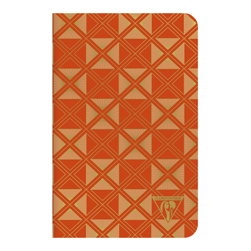[3329681946061] CLAIREFONTAINE Neo Deco Collection Mi-Saison Notebook 11x17cm 96 Lined Pages Pyramids Pattern