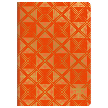 [3329681946368] CLAIREFONTAINE Neo Deco Collection Mi-Saison Notebook A5 96 Lined Pages Pyramids Pattern