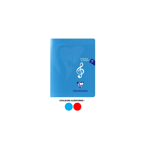 [3329683037972] CLAIREFONTAINE Music and Song Notebook 17x22cm 48 Pages Polypro Squared Staff