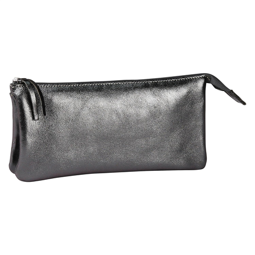 [3329684000203] CLAIREFONTAINE Cuirisé Bolsa Grande 2 Compartimentos 22x11cm Graphite