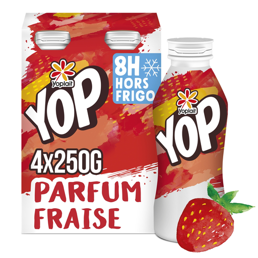 [3329770053939] YOP Strawberry Drinking Yogurt 4 bottles of 250 g