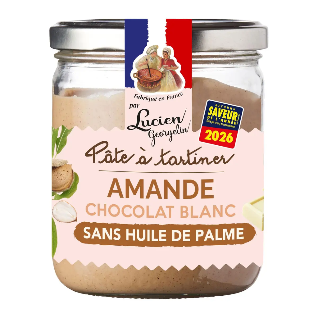 LUCIEN GEORGELIN Pâte à tartiner aux amandes et chocolat blanc 400 g