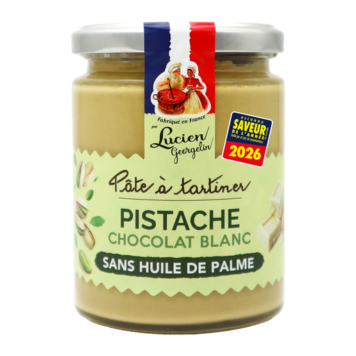 [3330720238733] LUCIEN GEORGELIN Pâte à tartiner à la pistache et au chocolat blanc 300 g