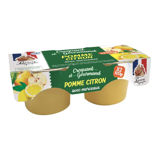 [3330720315748] LUCIEN GEORGELIN Apple lemon compote with pieces 2 x 100 g
