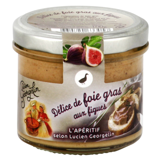 [3330720633057] LUCIEN GEORGELIN Whole Duck Foie Gras with Figs 100 g