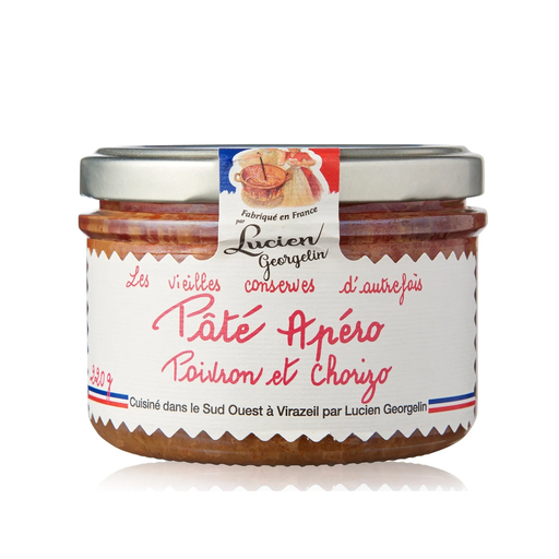 [3330720650849] LUCIEN GEORGELIN Paté aperitivo de pimiento y chorizo 220 g
