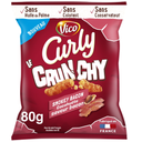CURLY Crunchy biscuits soufflés à la cacahuète saveur bacon 80 g