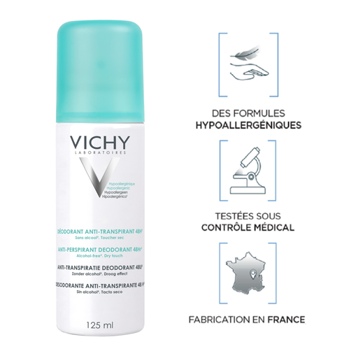 [3337871397845] VICHY Desodorante Spray Antitranspirante Eficacia 48h LABORATOIRES lote de 2 sprays