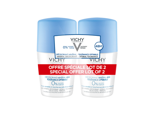 [3337875734769] VICHY LABORATOIRES Desodorante Roll-on Mujer Piel Sensible 2x50 ml