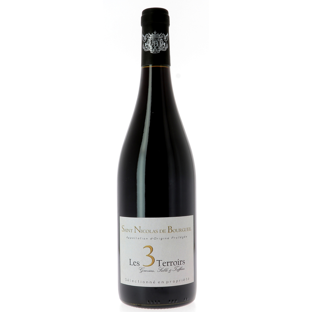 Saint-Nicolas de Bourgueil AOP rouge Les Trois Terroirs Graviers, Sables, Tuffeau HVE3 75 cl