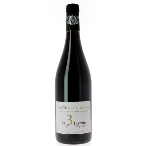 [3338480020544] Saint-Nicolas de Bourgueil AOP tinto Les Trois Terroirs Graviers, Sables, Tuffeau HVE3 75 cl