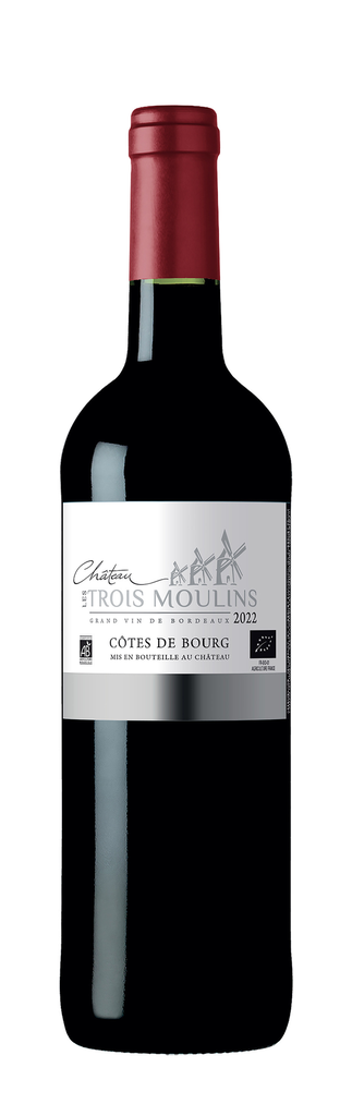 CHÂTEAU LES TROIS MOULINS Côtes de Bourg AOP Red Wine 2022 75 cl