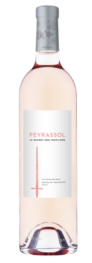 [3345631270222] PEYRASSOL Le secret des templiers BIO, 2025 Côtes de Provence AOP Rosé 75 cl