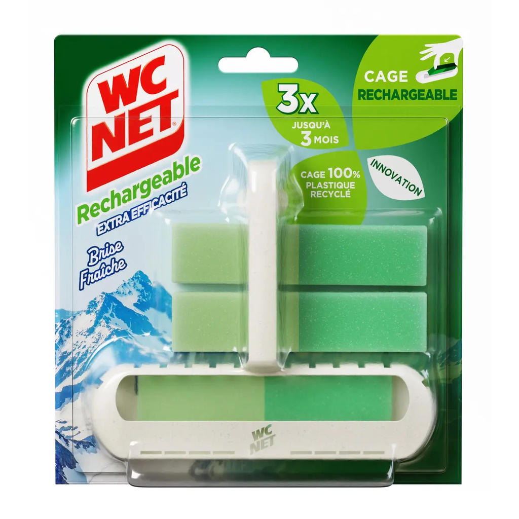 WC NET Toilet Block Refillable Case Fresh Breeze 1 case + 3 blocks