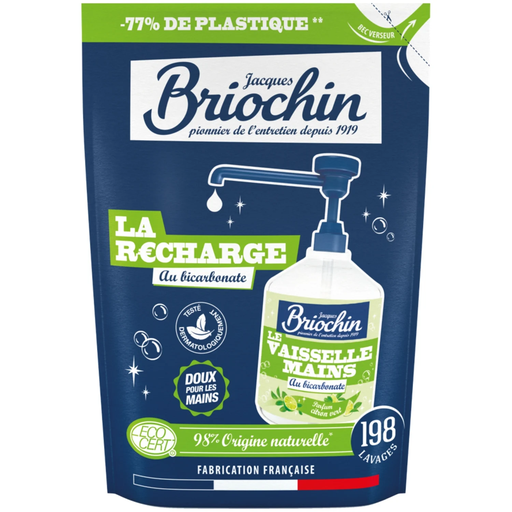 [3383482304017] BRIOCHIN Detergente Loiça Bicarbonato Recarga 450 ml